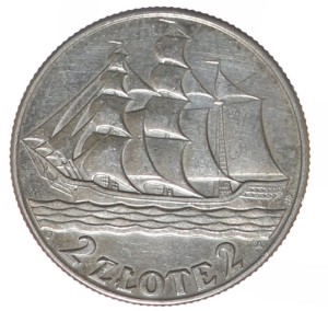 2 zł - Żaglowiec - 1936 (nr  1410)