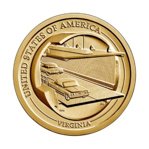 1 Dolar - Innowacje - Most-tunel przez zatokę Chesapeake - 2021 rok