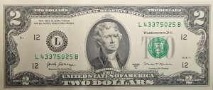 2 Dolary - USA - 2017 rok - Seria L