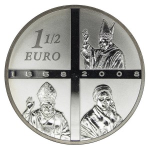 Srebrna Moneta 1 1/2 euro - 150 rocznica Lourdes - Francja