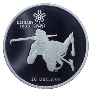 20 dolarów - IO Calgary 1988 - Biathlon - 1986
