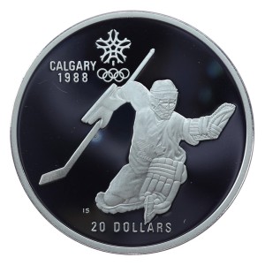 20 dolarów - IO Calgary 1988 - Hokej na lodzie - 1986