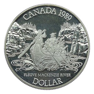 1 dolar - Rzeka Mackenzie - 1989
