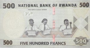 500 Franków - Rwanda - 2019 rok