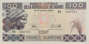 100 Franków - Gwinea - 2015 rok