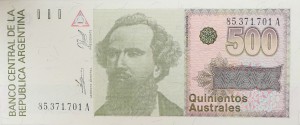 500 Austral - Argentyna - 1990 rok