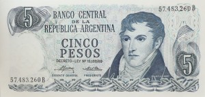 5 Pesos - Argentyna - 1974-1976 rok
