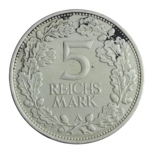 5 reichsmarek - Republika Weimarska - 1925 - A