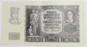Banknot 20 zł 1940 rok