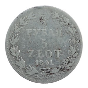 3/4 rubla - 5 złotych - Mikołaj I - 1841
