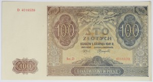 Banknot 100 zł 1941 rok