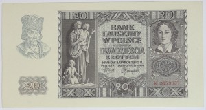 Banknot 20 zł 1940 rok
