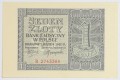 Banknot 1 zł 1940 rok