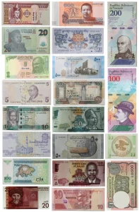 Zestaw 20 banknotów Świata - stan UNC + etui