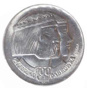 100 złotych - Mieszko i Dąbrówka - 1966 rok