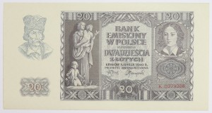 Banknot 20 zł 1940 rok