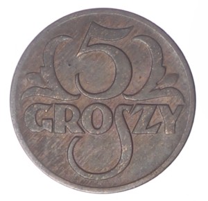 5 groszy - 1928 rok