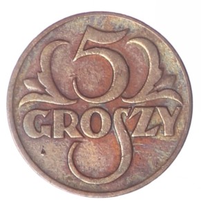 5 groszy - 1928 rok