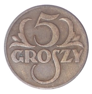 5 groszy - 1936 rok