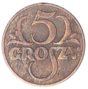 5 groszy - 1938 rok
