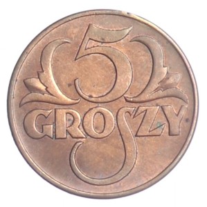 5 groszy - 1938 rok