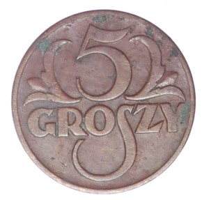 5 groszy - 1938 rok