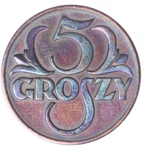 5 groszy - 1938 rok