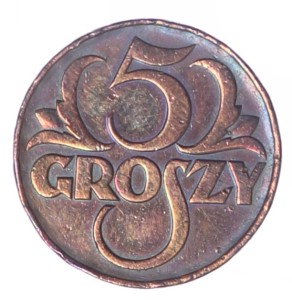 5 groszy - 1938 rok