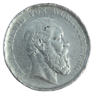 5 marek - Wirtembergia - 1876 - F