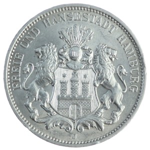 3 marki - Hamburg - 1911 - J