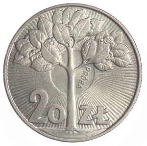 20 złotych - Kwitnące Drzewo - 1973 rok