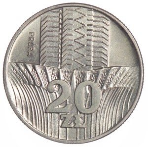 20 złotych - Wieżowiec i Kłosy - 1973 rok