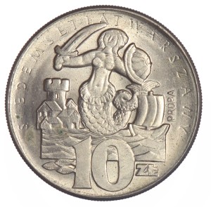 10 złotych - Siedemset Lat Warszawy - 1965 rok
