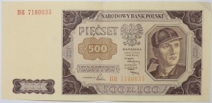 Banknot  500 zł - 1948 rok