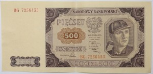 Banknot  500 zł - 1948 rok