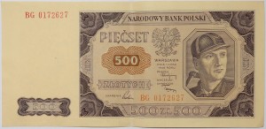 Banknot  500 zł - 1948 rok