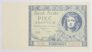 Banknot 5 zł - 1930 rok
