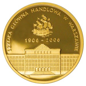 Złota Moneta 200 zł - 100-lecie Szkoły Głównej Handlowej - rewers.jpg