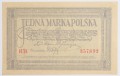 Banknot 1 Marka Polska 1919 rok