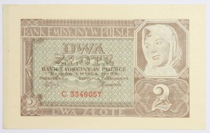 Banknot 2 zł 1940 rok
