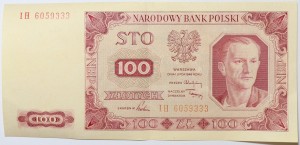 Banknot  100 zł - 1948 rok