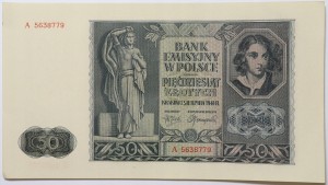 Banknot 50 zł - 1941 rok