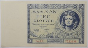 Banknot 5 zł - 1930 rok