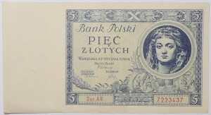 Banknot 5 zł - 1930 rok