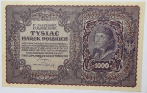 Banknot 1000 Marek Polskich 1919 rok