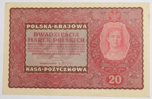 Banknot 20 Marek Polskich 1919 rok