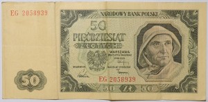 Banknot  50 zł - 1948 rok