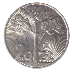 20 złotych - Kwitnące Drzewo - 1973 rok