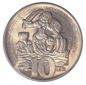 10 złotych - Siedemset Lat Warszawy - 1965 rok