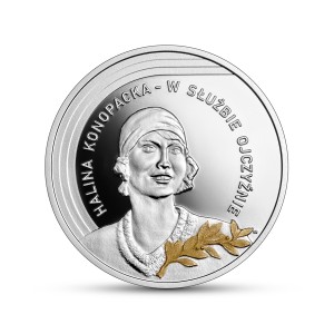 Moneta 10 zł - Halina Konopacka - w służbie Ojczyźnie